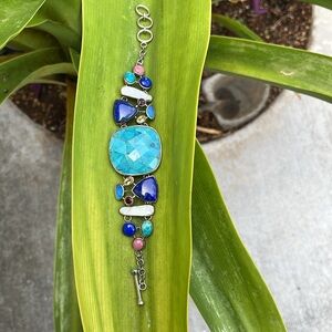 Source Unknown Turquoise and Blue Stone Bracelet